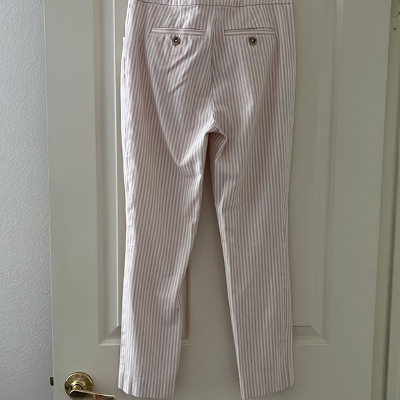 Anthropologie the Essential Slim Striped Ankle Pant Stretch Size 0 - Picture 3 of 5
